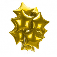 Композиция из шаров с гелием " Золотые звезды"